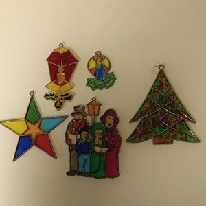 Vintage Christmas Suncatchers or Ornaments